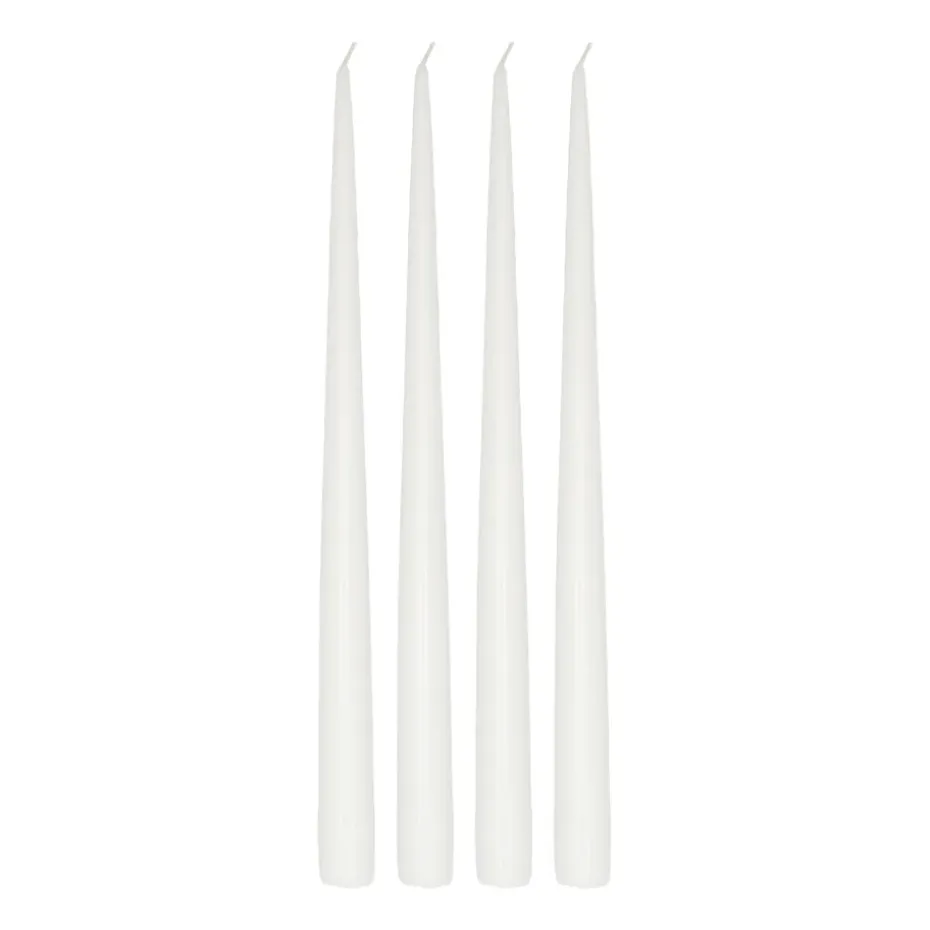 Atmosphere long candle 4 pack 32 cm, White