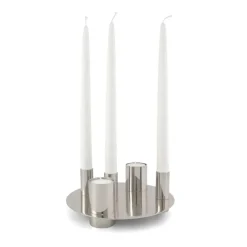 Awa candle holder, Nickel