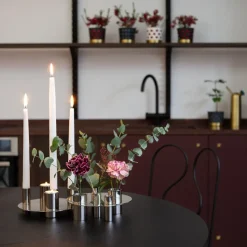 Awa candle holder, Nickel