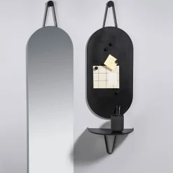 A-Wall Mirror, Soft grey, large