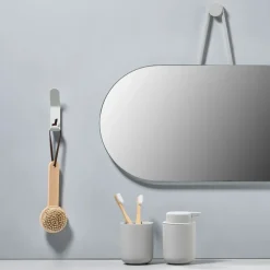 A-Wall Mirror, Soft grey, large