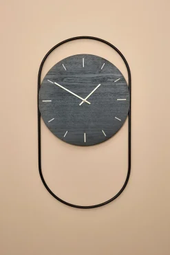A-Wall wall clock 41x76 cm, Black-brass