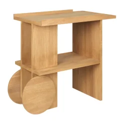 Axis side table 42x80 cm, Warm lacquered oak
