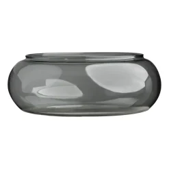 Bagel vase/lantern 22 cm, grey