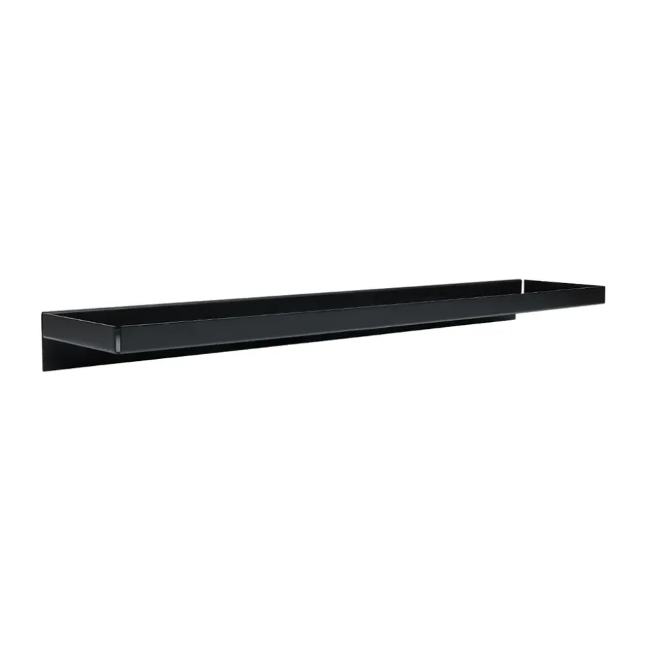Bakku wall shelf large 16x80 cm, Black