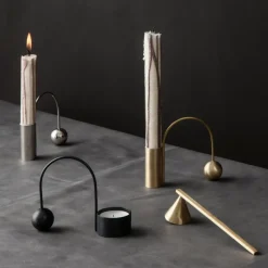 Balance brass candle holder, candle stick