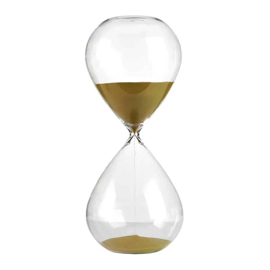 Ball hourglass L 38 cm, Gold
