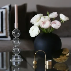 Ball vase black, 20 cm