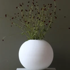 Ball vase white, 30 cm