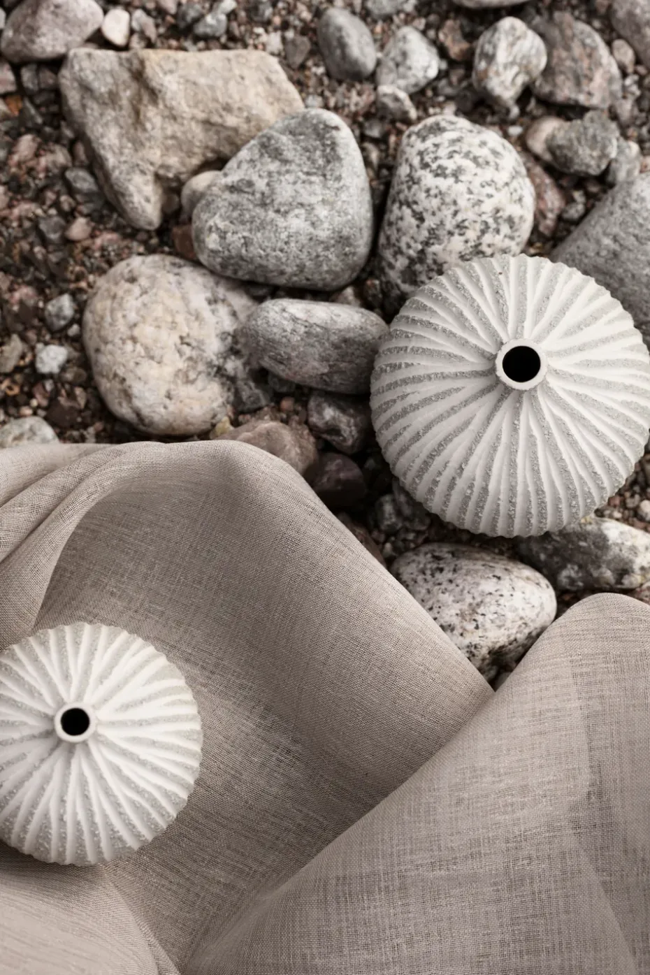 Bari vase, Stonestripe light grey rough, S