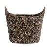 Basha basket Ø42 cm, Water hyacinth-black