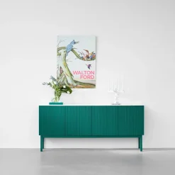 Beam side table, Light grey, stand in white oiled oak
