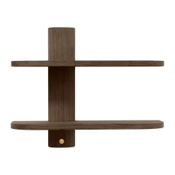 Bend wall shelf, Smoked Oiled Oak, 50x18x40 cm