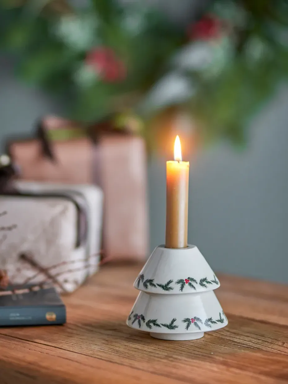 Berry candle holder Ø10 cm, White