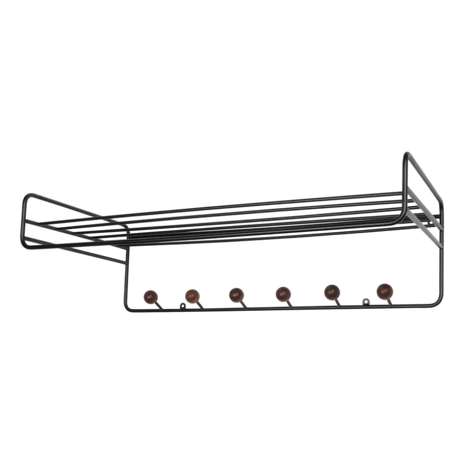Bill Hat rack hat rack, Black-dark-brown