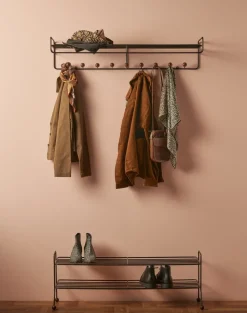 Bill Shoe Shelf L, black-dark brown