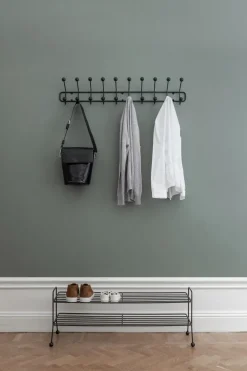 Bill Shoe Shelf L, black-dark brown