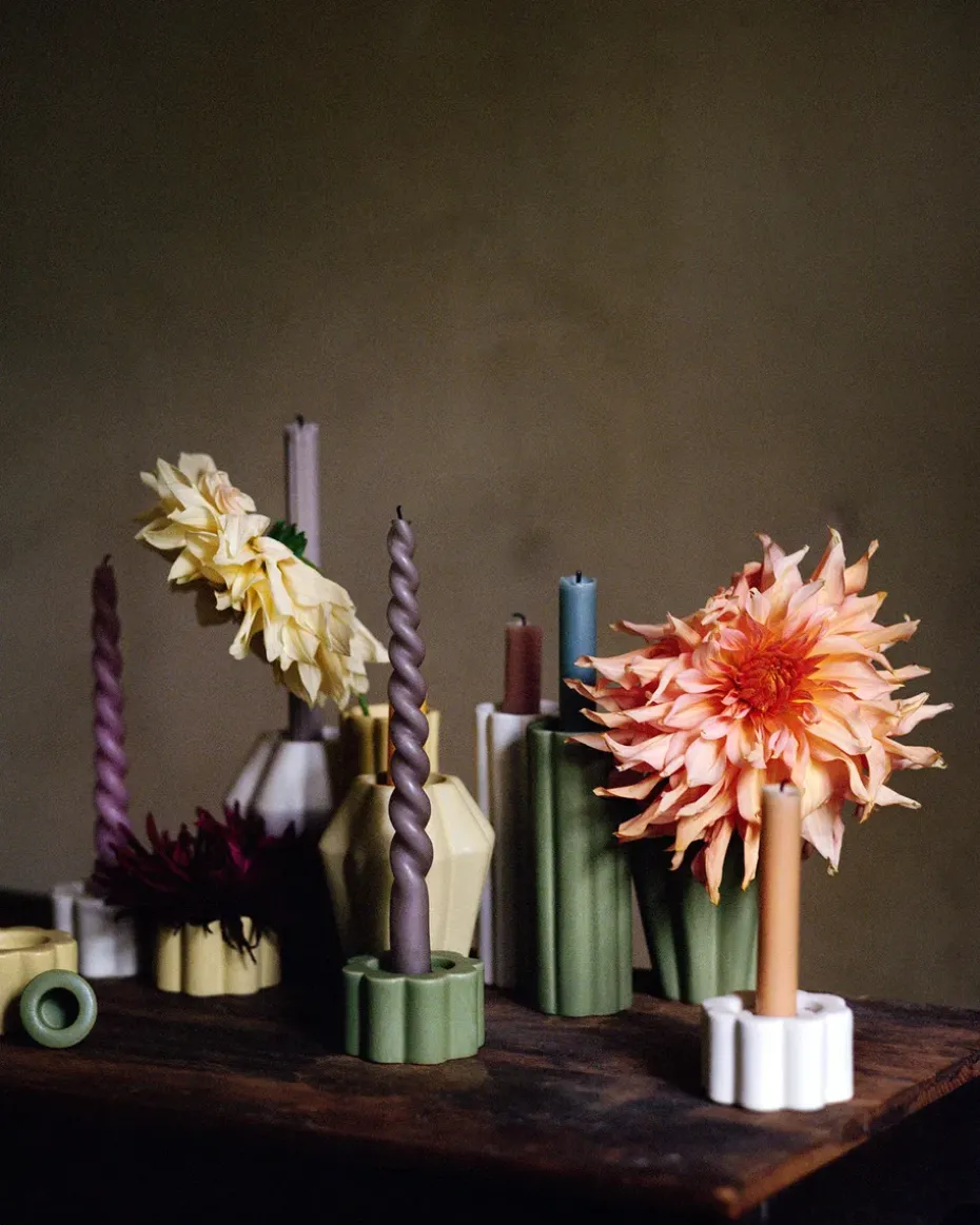 Birgit vase/candle sticks 5 cm, Shell