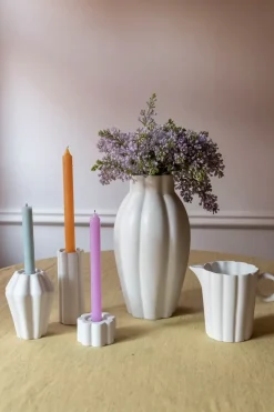 Birgit vase/candle sticks 5 cm, Shell