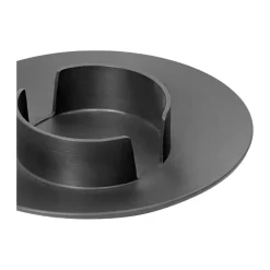 Blid block candle holder, Black brass