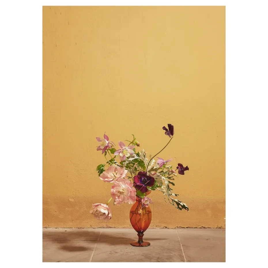 Blomst 02 Ochra poster, 50x70 cm