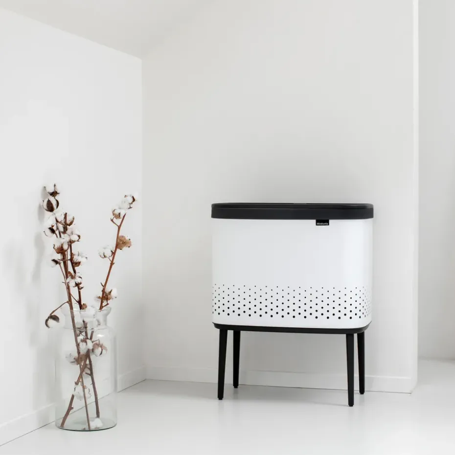 Bo laundry basket 60 L, white