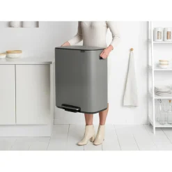 Bo pedal bin 60 L, Mineral concrete grey