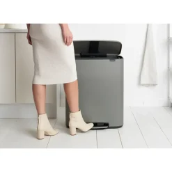 Bo pedal bin 60 L, Mineral concrete grey