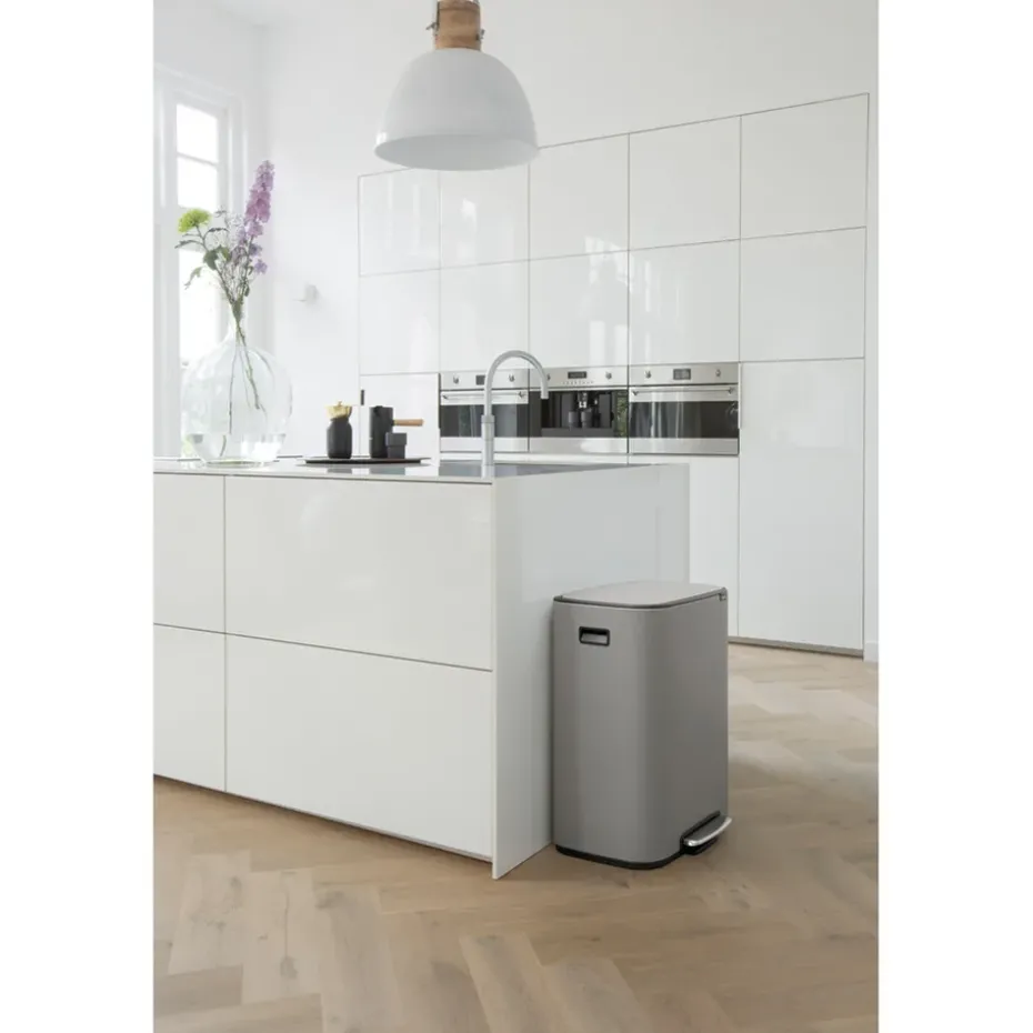 Bo pedal bin 60 L, Mineral concrete grey