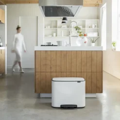 Bo pedal bin 36 l, white