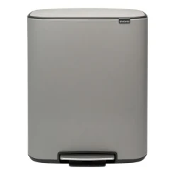 Bo pedal bin 2x30 L, Mineral concrete grey