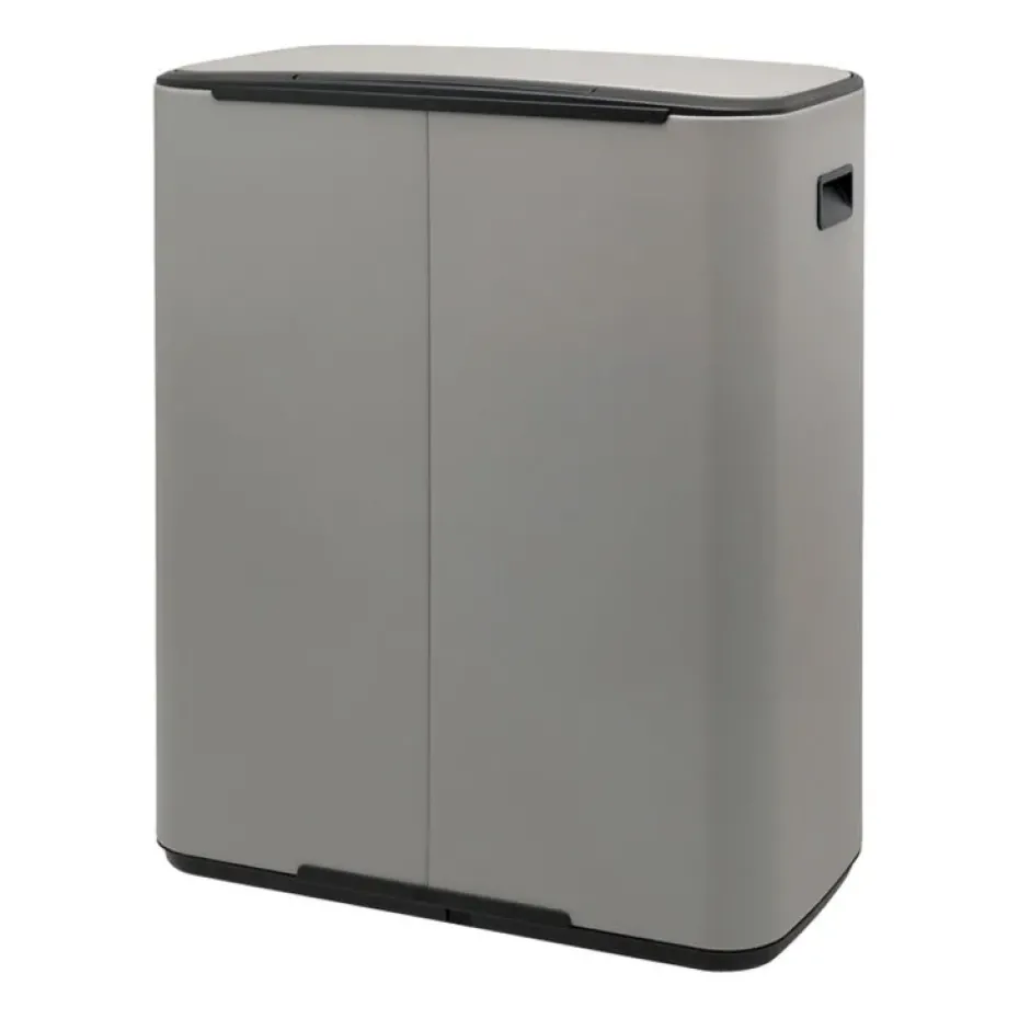 Bo pedal bin 2x30 L, Mineral concrete grey