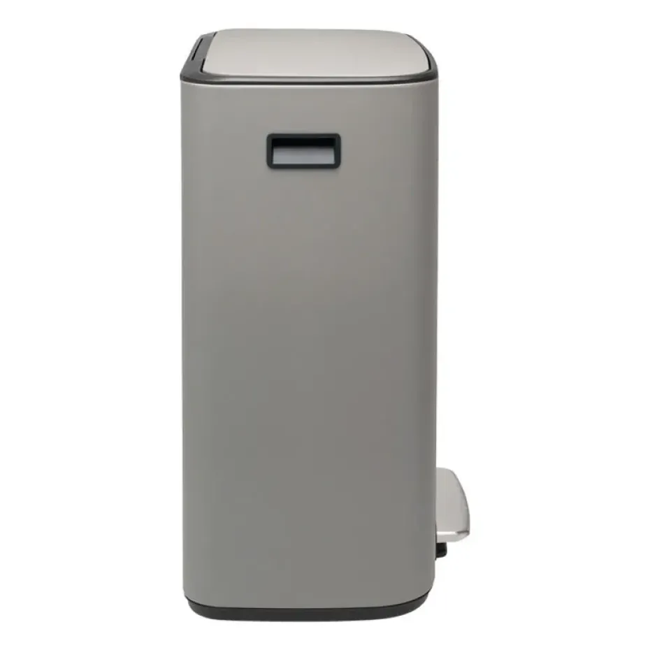 Bo pedal bin 2x30 L, Mineral concrete grey