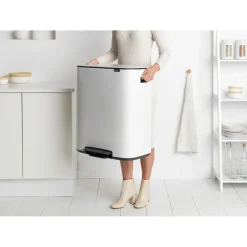 Bo pedal bin 2x30 L, White