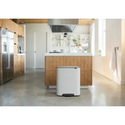 Bo pedal bin 2x30 L, White