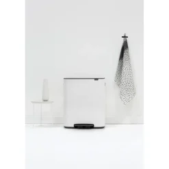 Bo pedal bin 2x30 L, White