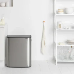 Bo touch bin 60 L, Matte brushed steel