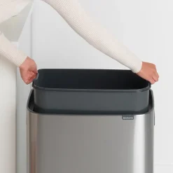 Bo touch bin 60 L, Matte brushed steel