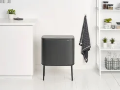 Bo touch bin 11+23 litre, Confident grey
