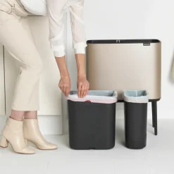 Bo touch bin 11+23 litre, Metallic Gold
