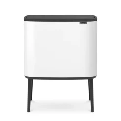 Bo touch bin 11+23 litre, white