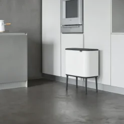 Bo touch bin 11+23 litre, white