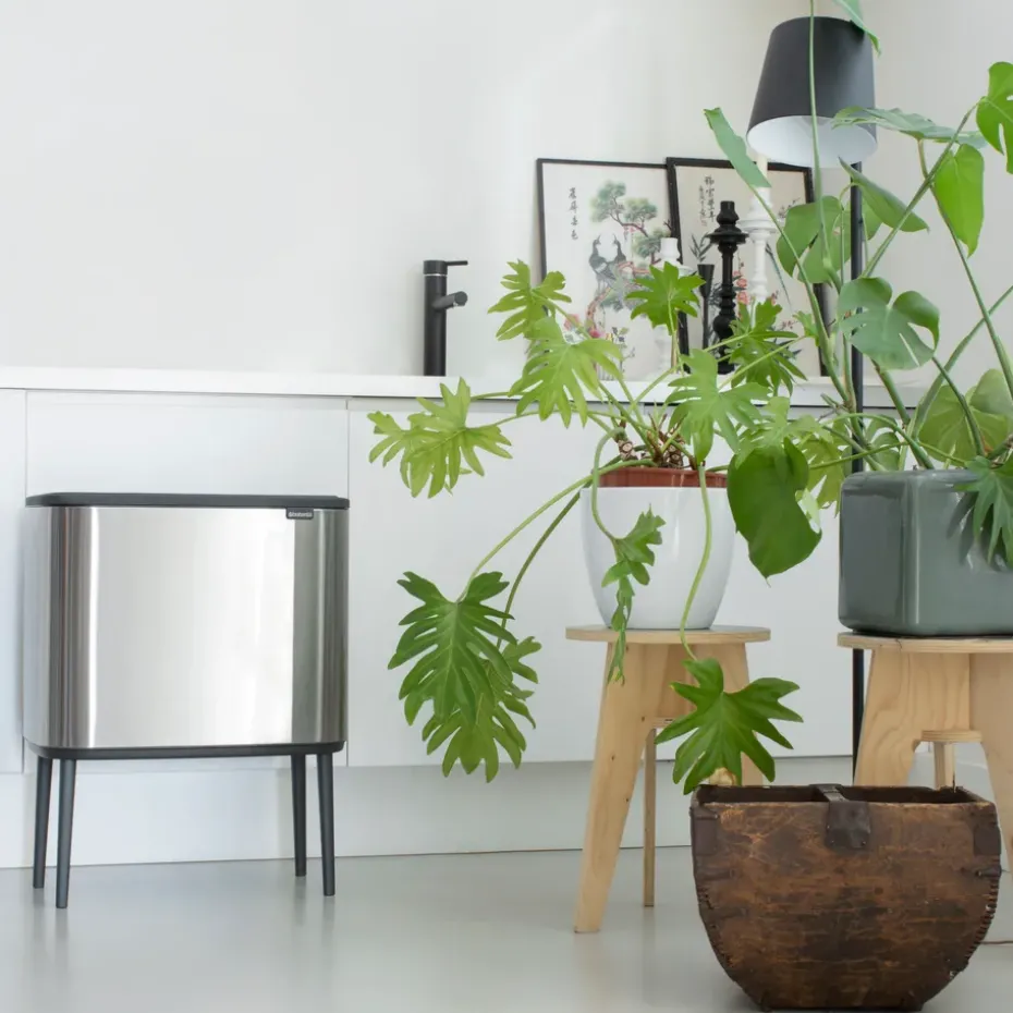 Bo touch bin 3 x 11 litre, matte stainless steel
