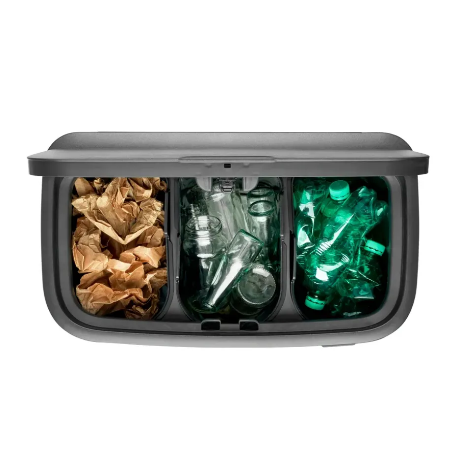 Bo touch bin 3 x 11 litre, Metallic Gold