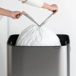 Bo touch bin high 60 L, Matte brushed steel