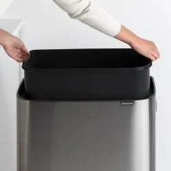 Bo touch bin high 60 L, Matte brushed steel