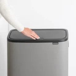 Bo touch bin high 60 L, Mineral concrete grey