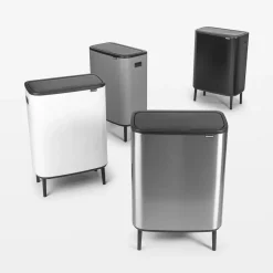 Bo touch bin high 2x30 L, Mineral concrete grey