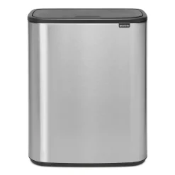 Bo touch bin 2x30 L, matte-brushed steel