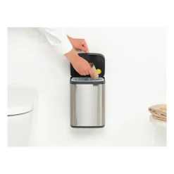 Bo waste bin 4 L, Brushed steel - matt